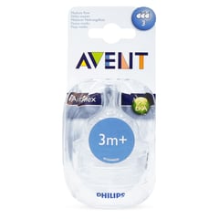 AVENT - Tetina Flujo Mediano Transparente