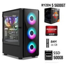 AMD CORP - COMPUTADORA PC GAMER RYZEN 5-5600GT 3.2Ghz RAM 16GB DISCO SSD 500GB CASE RGB