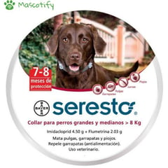 SERESTO - Collar Antipulgas Para Perros De Más De 8Kg