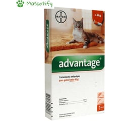 BAYER - Advantage Gatos hasta 4Kg - Pipeta Antipulgas