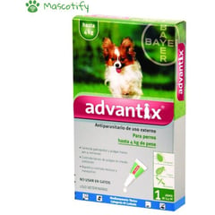 BAYER - Advantix Perros hasta 4Kg - 0.4ml Pipeta Antipulgas