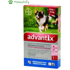 BAYER - Advantix Perros 10 a 25Kg - 2.5ml Pipeta Antipulgas