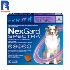 NEXGARD - Antipulgas Para Perro Spectra 15 a 30 kg x3Tabletas