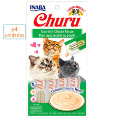 MOR - Churu Atún con Pollo Snack Húmedo para Gatos