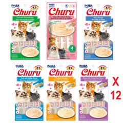 MOR - Churu Snack Húmedo para Gatos Megapack Mix x 12