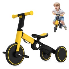 KELLER - Bicicleta Triciclo 3en1 plegable Niños T801 Trimily Amarillo