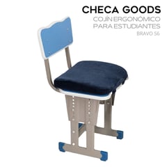 CHECAGOODS - Cojín para Niños Estudiantes Anatómico Postura CHECA GOODS S6 Azul