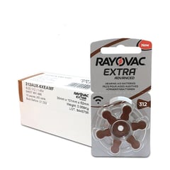 RAYOVAC - CAJA DE 60 PILAS PARA AUDIFONOS MEDICADOS 312