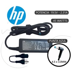 HP - Cargador Laptop Original Punta Azul 195v - 231A - 45W