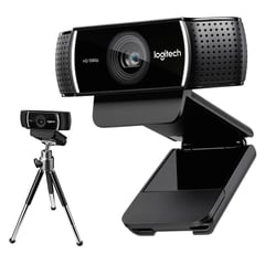 LOGITECH - Cámara web c922 1080 px full hd + trípode - negro