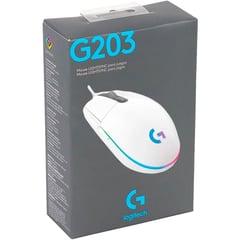 LOGITECH - Mouse gamer g203 8,000 dpi rgb - blanco