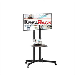 GENERICO - Rack para tv pedestal con ruedas de 26 a 70"