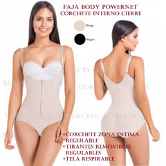 GENERICO - FAJA BODY POST PARTO CIERRE POWERNET MOLDEA AFINA OFICINA FIESTA CITA