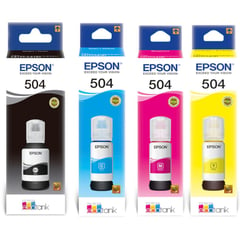 EPSON - Tinta T504 Pack de 4 Colores 504 Negro Cyan Magenta Amarillo