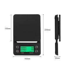 Balanza digital 5kg con temporizador para café - COFFEE SCALE timer