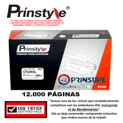 GENERICO - TONER 12.000 Pág PRINSTYLE 26A - 26X . ISO RENDIMIENTO 19752