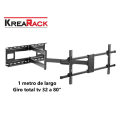 GENERICO - RACK TV MOVIL BRAZO UN METRO LARGO DE 32 A 80" / NEGRO