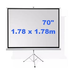 OEM - Pantalla ecran trípode 1.78 × 1.78 m retráctil