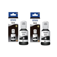 EPSON - Tintas T504 Pack dos Botellas Negra 504