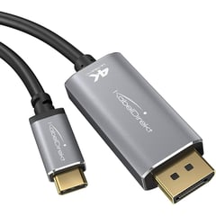 GENERICO - KabelDirekt Adaptador USB-C a DisplayPort hasta 4K2160p60Hz 1.8 mts