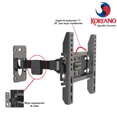 KOREANO SEGURIDAD E INNOVACION - Rack Movil Para TV de 17 a 43 pulgadas - UBK43