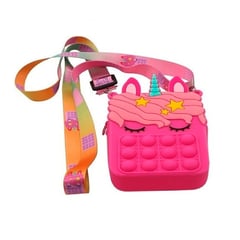 GENERICO - Mini Cartera Morral Pop it Anti estrés Unicornio Fucsia