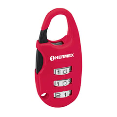 HERMEX - Candado Maleta Mochila de combinación Clave 25 mm CMA-3C