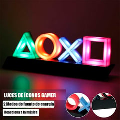 VARIOS - Lámpara PlayStation Luces de Íconos Gamer