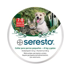 SERESTO - Collar para perros y gatos pequeños hasta 8 kg