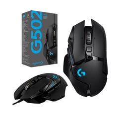 LOGITECH - Mouse Gamer G502 Hero RGB 11 Botones 25K DPI