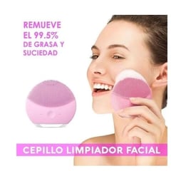 GENERICO - Limpiador Facial Masajeador Rosado de Silicona Recargable