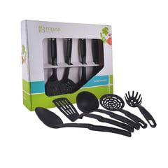 FACUSA - Set de Utensilios Nylon x5 Piezas -Negro