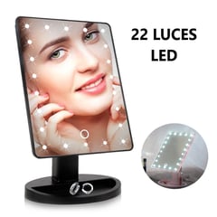 GENERICO - Espejo De Maquillaje Para Tocador Táctil Con 22 Luces Led