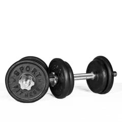 URBAN FIT - Set de pesas redondas de 20 kg + mancuernas importadas