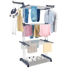 GENERICO - Colgador de Ropa Tendedero Organizador Plegable Perchero 4 Niveles