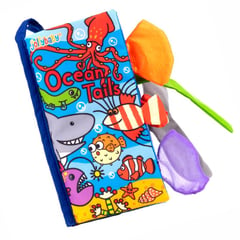 JOLLYBABY - Libro Sensorial de Tela para Bebés Ocean tails