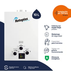 ROTOPLAS - Terma a Gas FLAMING 10L GN