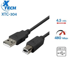 XTECH - USB Cable Impresora Printing 4.5 Metros - XTC-304