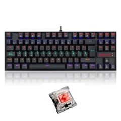 REDRAGON - Teclado Mecánico Kumara Rainbow K552-KR sp Negro Red Switch