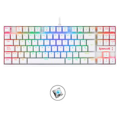 REDRAGON - Teclado Mecánico Kumara K552W-RGB White Blue Switch