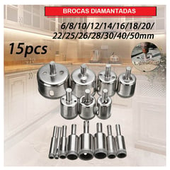 YICHANG - BROCAS DIAMANTADAS set de 15 unidades ceramico,mayolica,vidrio