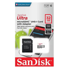 SANDISK - Ultra MicroSD 32GB Clase 10 Velocidad 80MB/s