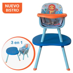 BABY KITS - Silla de Comer Carpeta 3 en 1 New Bistro Azul
