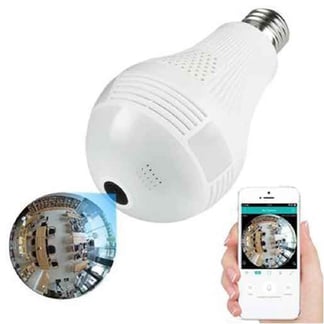 GENERICO - Foco Led Espia Camara Hd Vigilancia 360 Wifi Altavoz En Vivo