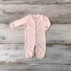 ECOBEBE - Enterizo Bebé Soft Pink - 100 Algodón Orgánico