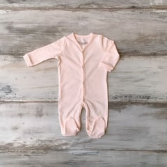 ECOBEBE - Enterizo Bebé - Soft Pink 100 Algodón Orgánico