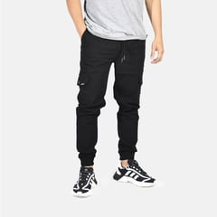 YONISTERS CLOTHING - Jogger Cargo Drill Semipitillo Negro