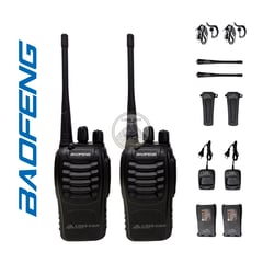 BAOFENG - Pack 2 Radios portátiles BF888S Walkie Talkie UHF 16 Canales