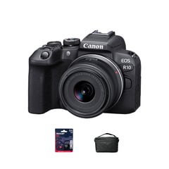 CANON - Camara EOS R10+18-45mm IS STM (Gratis: Estuche+ Mem.64GB)