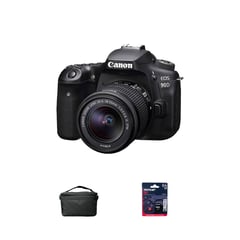 CANON - Camara EOS 90D+18-55mm IS STM (Gratis: Estuche+Mem64GB)